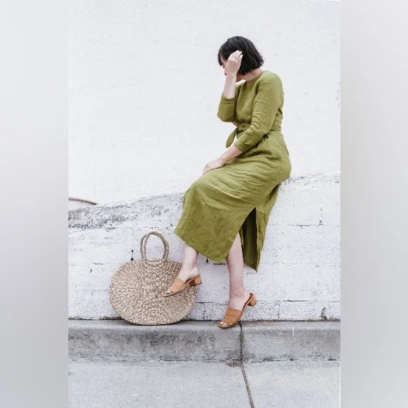 Fauxgerty “The Frannie” Vintage Linen Dress - Picture 2 of 6